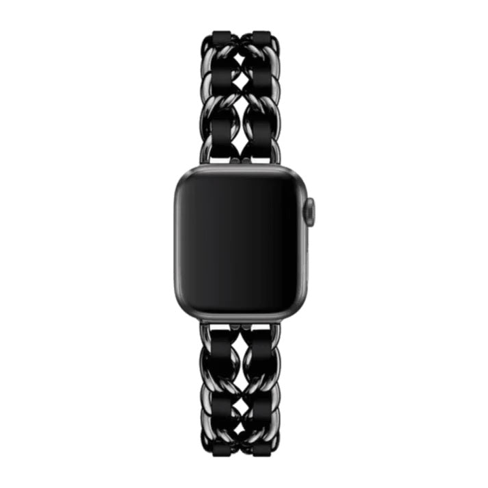 Apple Watch Bracelet Acier Femme Noir