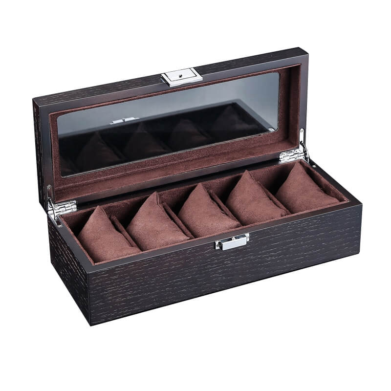 Boîte à Montre en Bois Vintage Rangement 5 montres