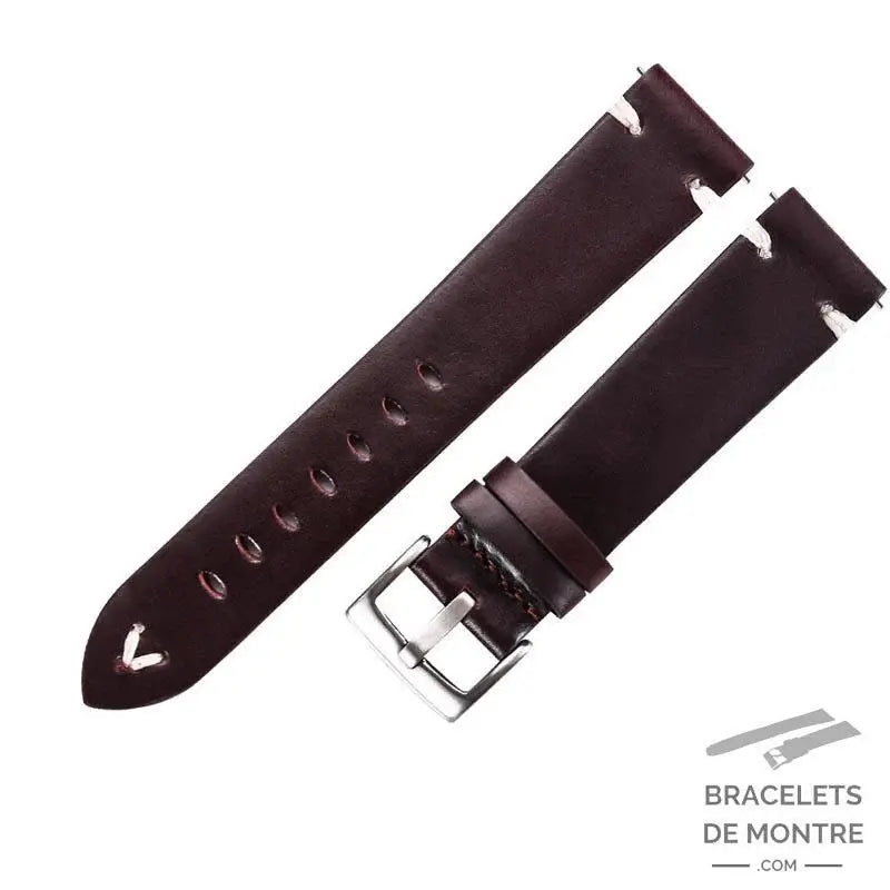 Bracelet en Cuir pour Montre Bordeaux