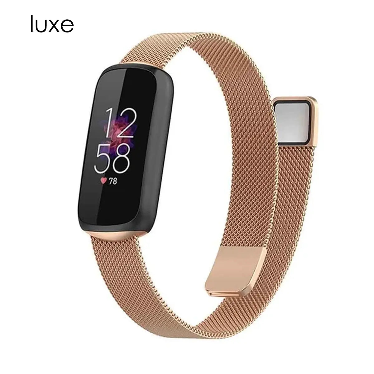 Bracelet Fitbit Luxe en Acier Inoxydable Beige