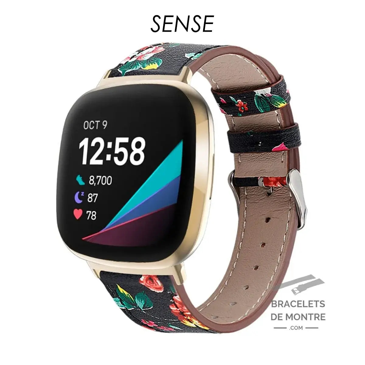 Bracelet Fitbit Sense en Cuir Multicolore
