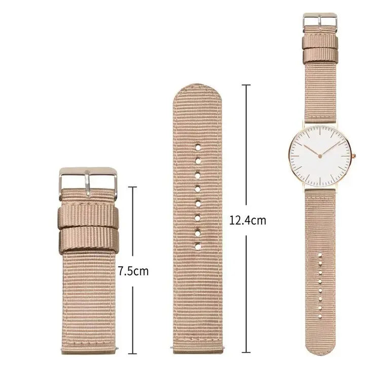 Bracelet NATO Beige à Dégagement Rapide Dimensions