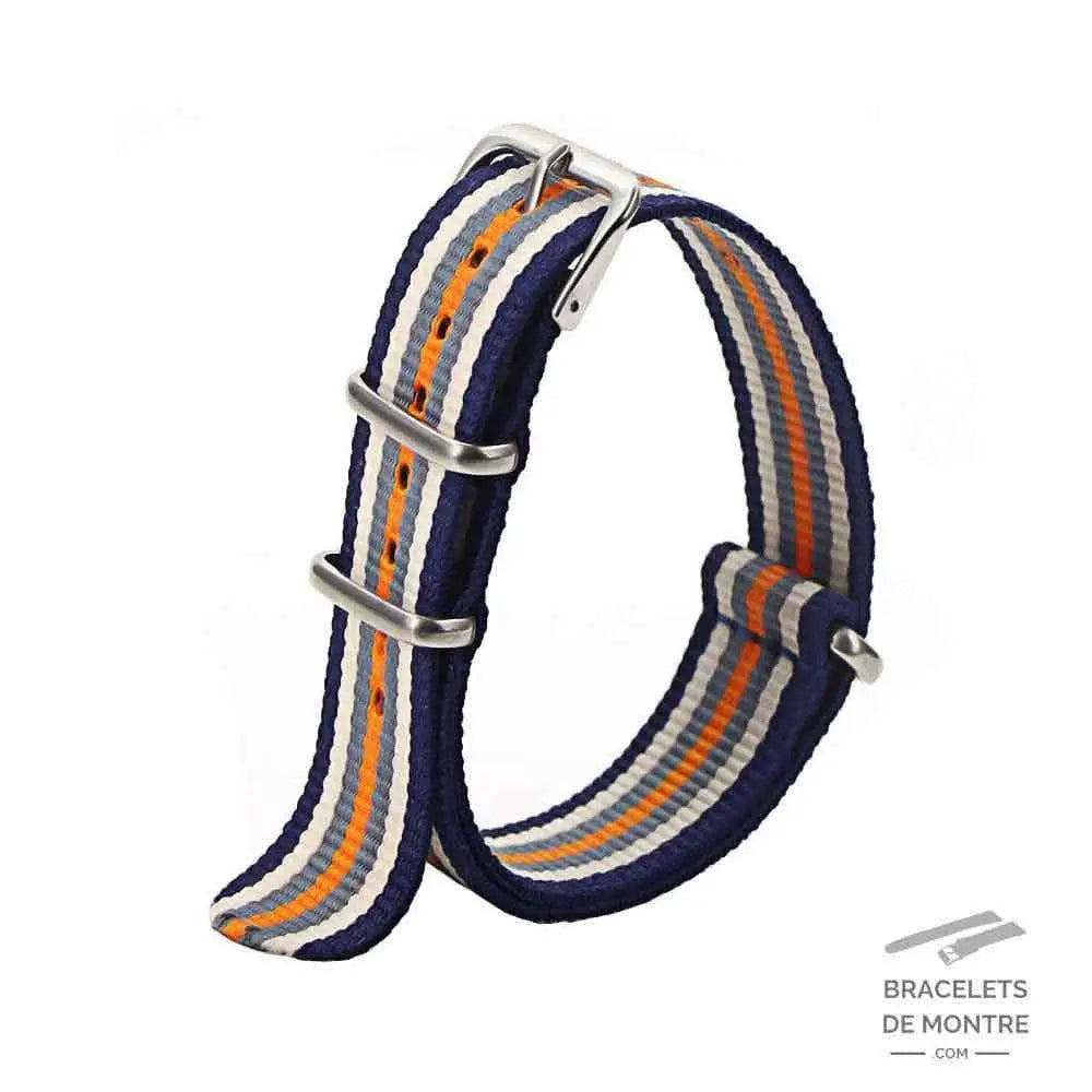 Bracelet NATO Orange et Bleu