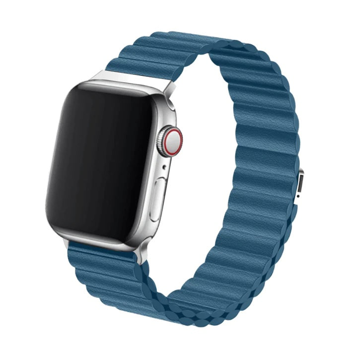 Bracelet Apple Watch cuir Bleu