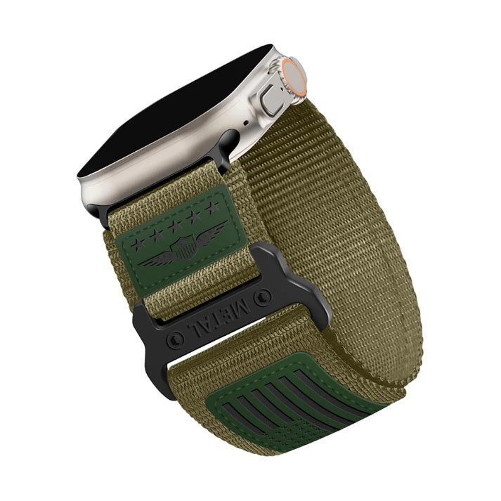 Infantry - Bracelet Apple Watch en Tissu Kaki