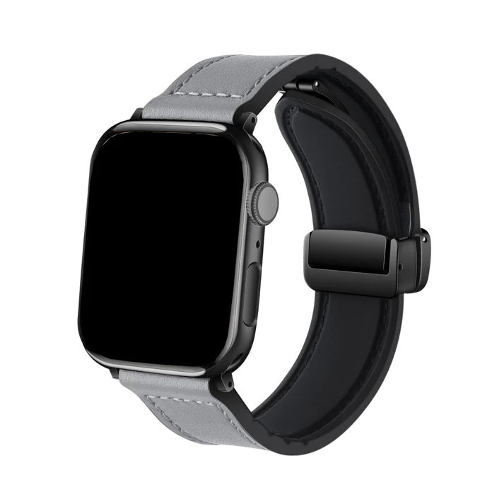 Bracelet Cuir pour Apple Watch Gris