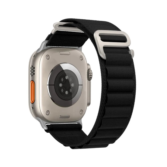 Trek - Bracelet Apple Watch en Tissu Noir