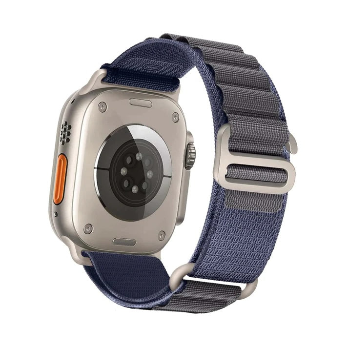 Voyageur - Bracelet Apple Watch en Tissu Bleu