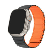 Fusion - Bracelet en Silicone pour Apple Watch Orange et Noir