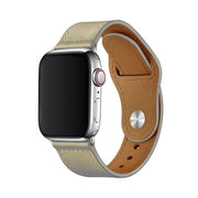 Bracelet en Cuir Sable pour Apple Watch Beige