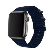 Bracelet NATO Apple Watch en Tissu Bleu