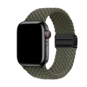 Flex - Bracelet Apple Watch en Tissu Tissé Kaki