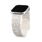 Léopard - Bracelet Apple Watch en Silicone Beige