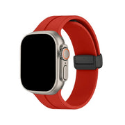 Nautico - Bracelet Apple Watch en Silicone Rouge