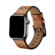 Vento - Bracelet de Montre pour Apple Watch en Cuir Perforé Marron