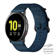 20mm / Bleu Busan - Bracelet de Montre pour Samsung Watch en Cuir