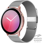 Bracelet Montre Samsung Galaxy Watch en Acier Milanais Argenté