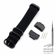Noir Anan - Bracelet de Montre pour Casio G-Shock en Nylon NATO GA/GD/G/DW/GW/GLS-8900