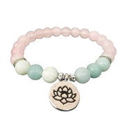 Bracelet de Perles avec Charme Fleur de Lotus