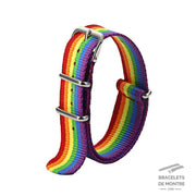 Manchester - Bracelet de Montre NATO en nylon Multicolore