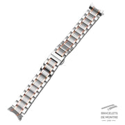 New York - Bracelet de Montre en Acier Inoxydable Argenté finition Rosée