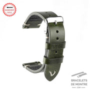 18mm / Vert Palerme - Bracelet de Montre à Dégagement Rapide en Cuir Vert