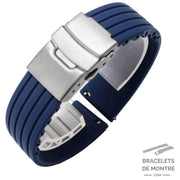 Bleu / 18mm Porto - Bracelet de Montre en silicone Bleu Galaxie