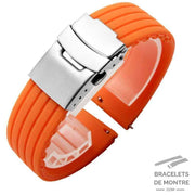 Orange / 18mm Porto - Bracelet de Montre en silicone Orange